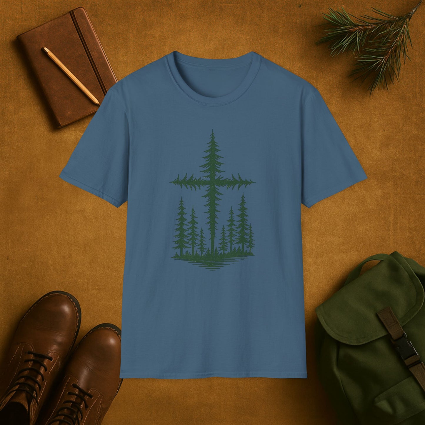 Forest Cross T-Shirt | Christian Outdoors Nature Faith Tee