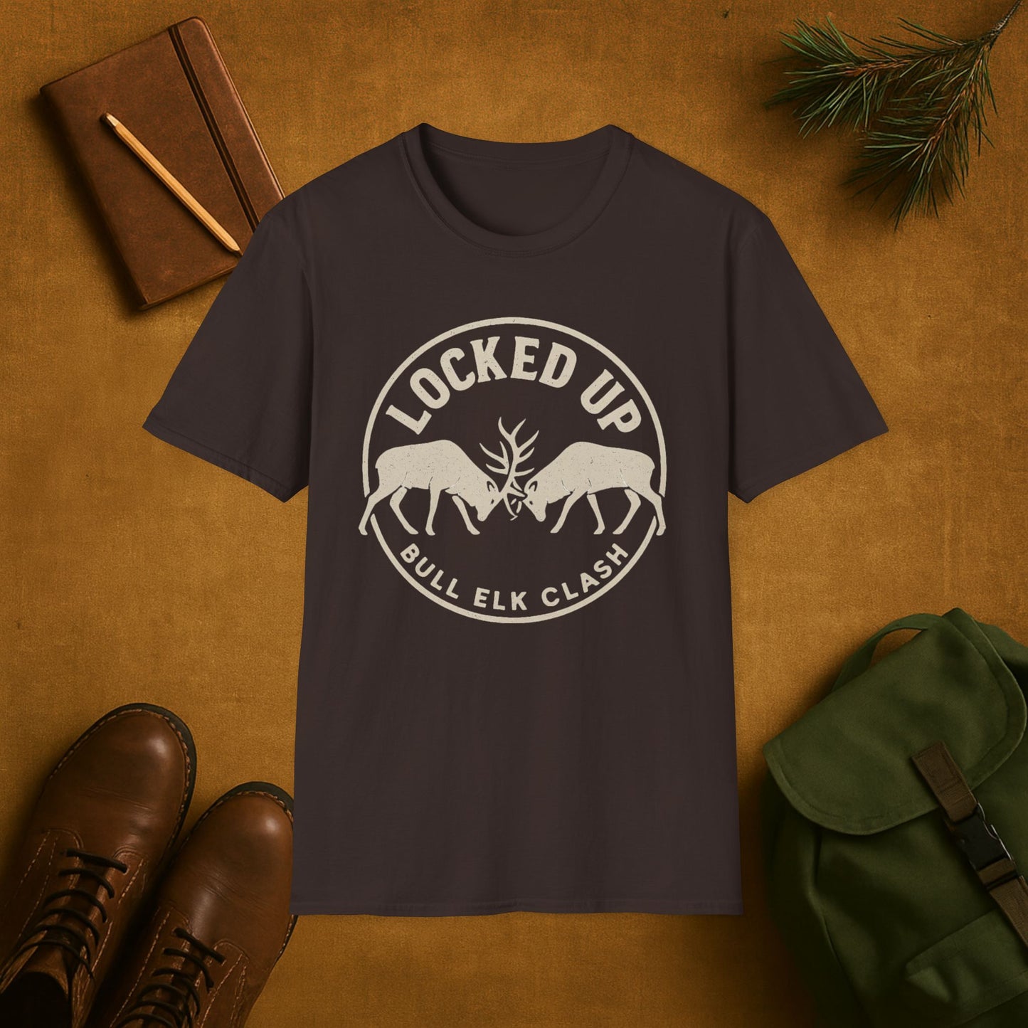 Locked Up Bull Elk Clash T-Shirt
