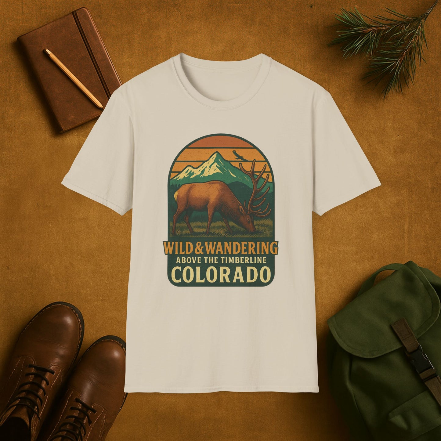Colorado Elk T-Shirt | Wild & Wandering Above the Timberline Mountain Tee