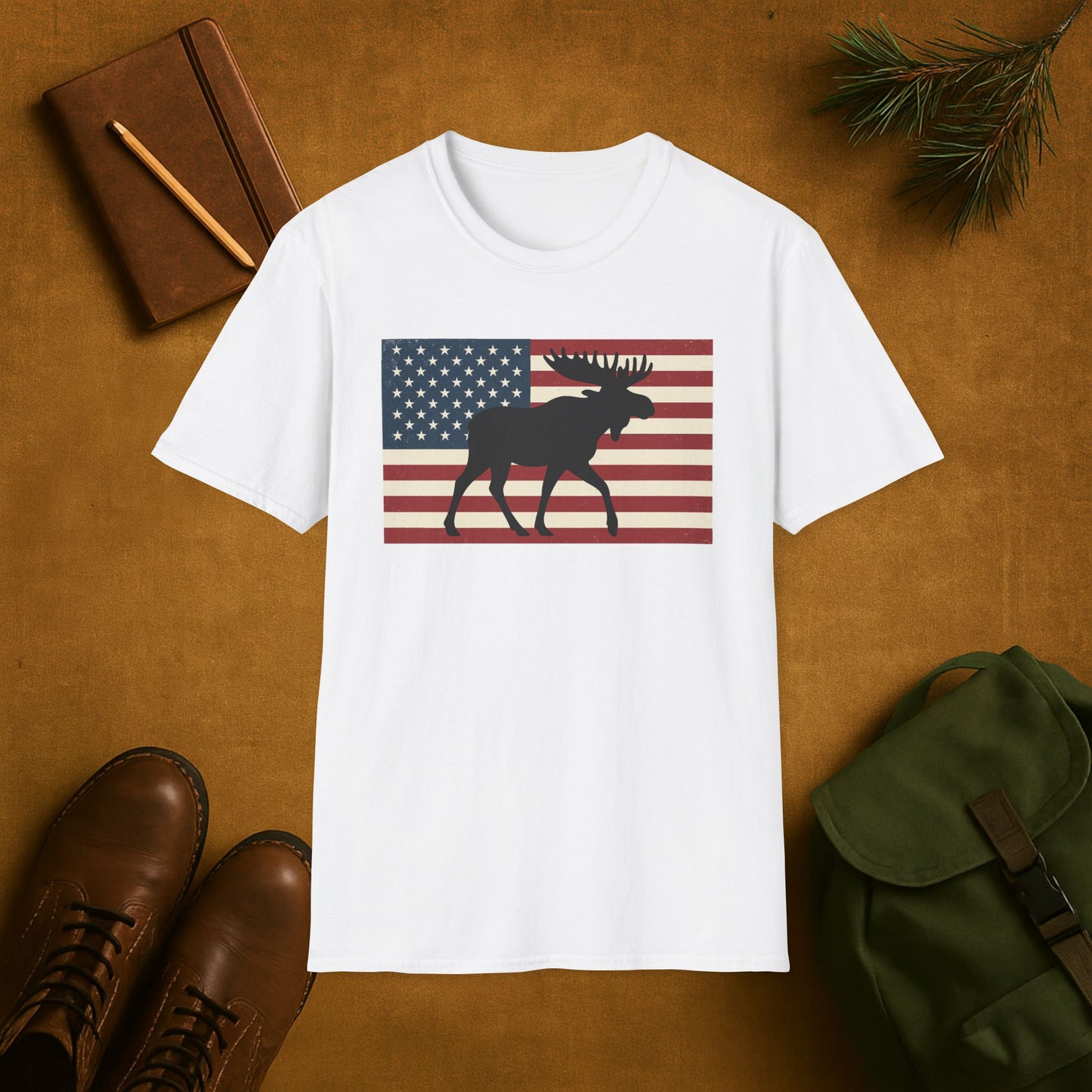 Old Glory Moose T-Shirt