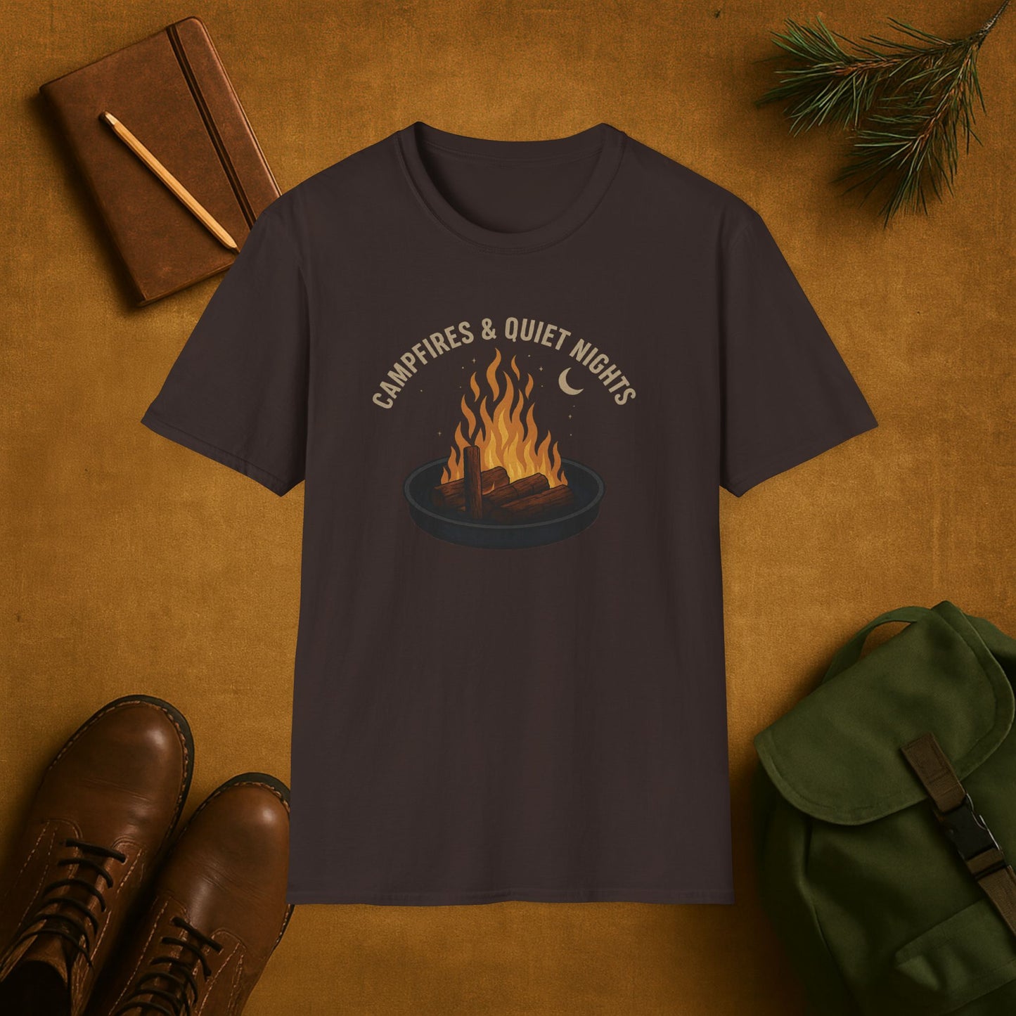 Campfires and Quiet Nights Camping T-Shirt