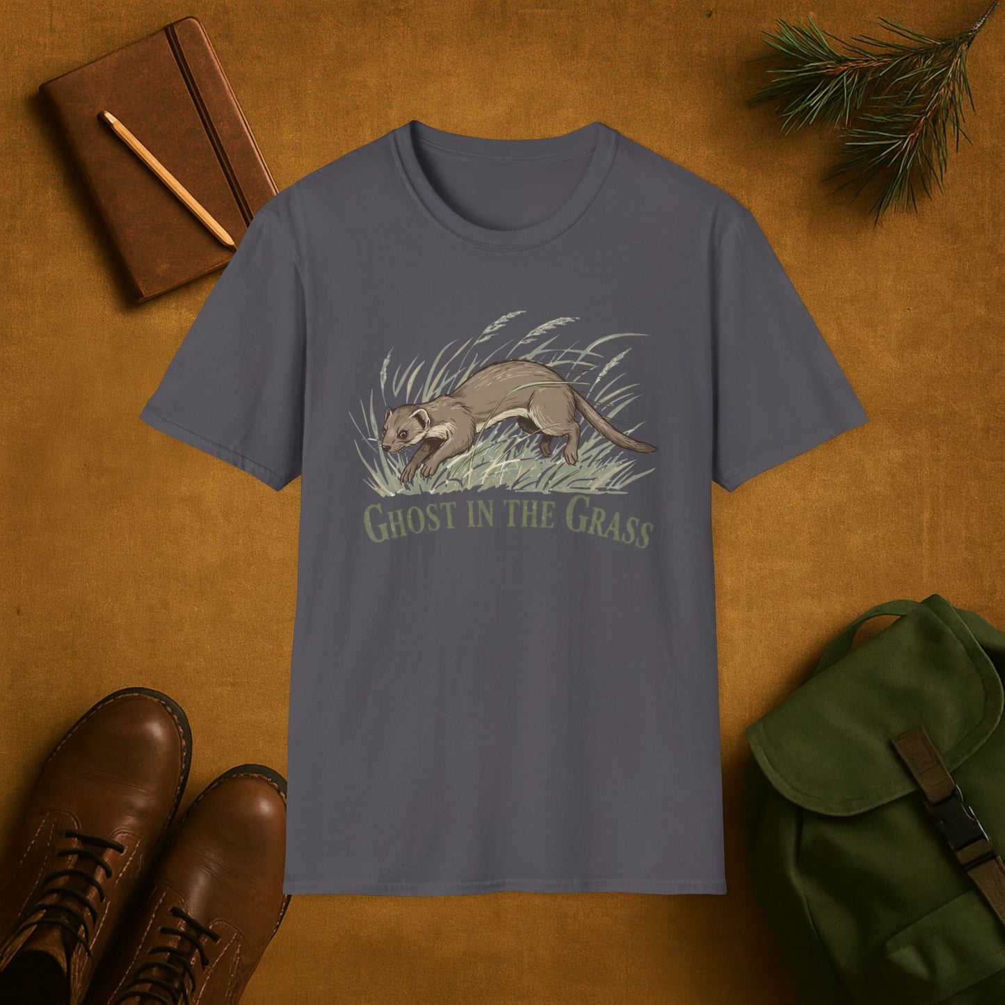 Ghost in the Grass Weasel T-Shirt