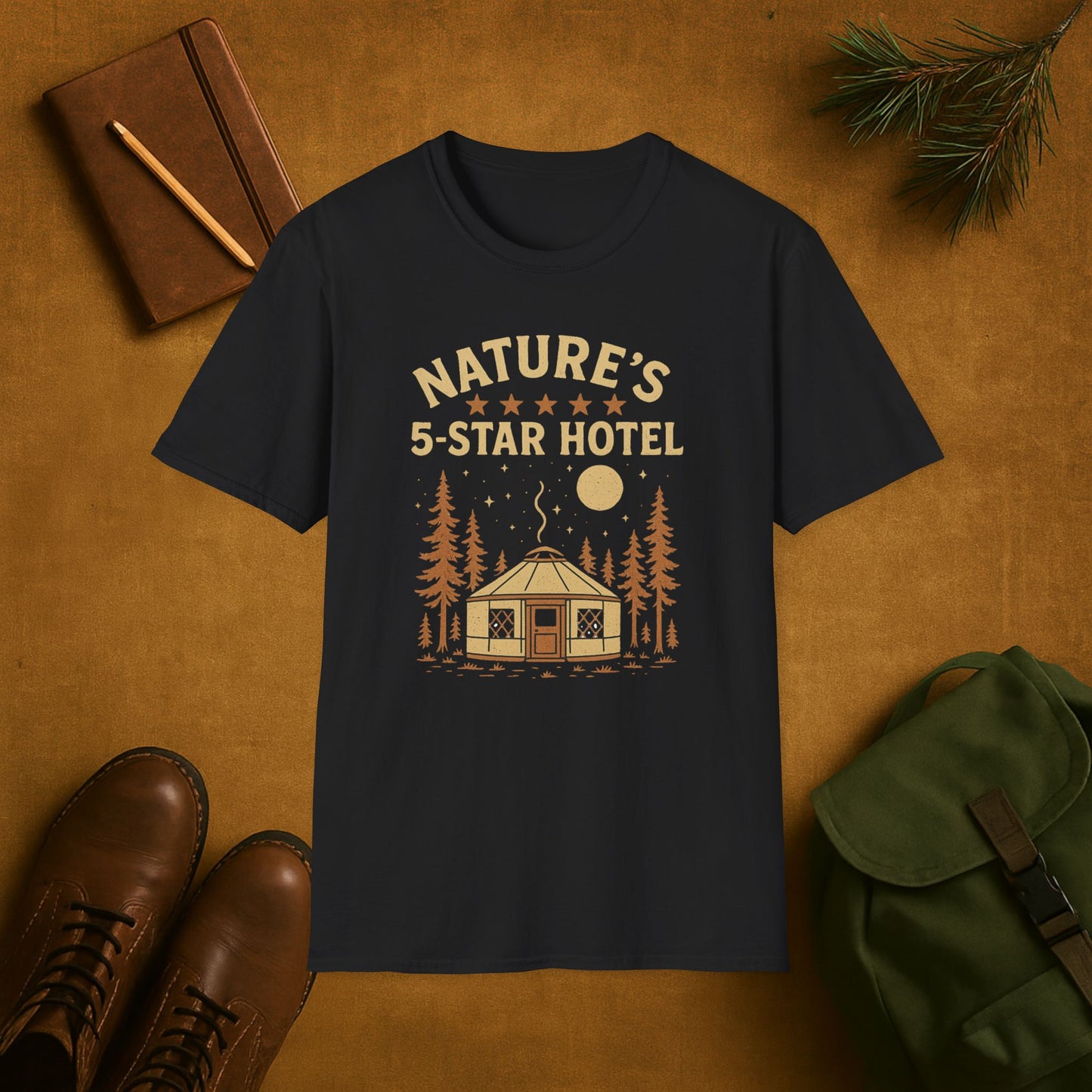 Nature's 5-Star Hotel Yurt Camping T-Shirt
