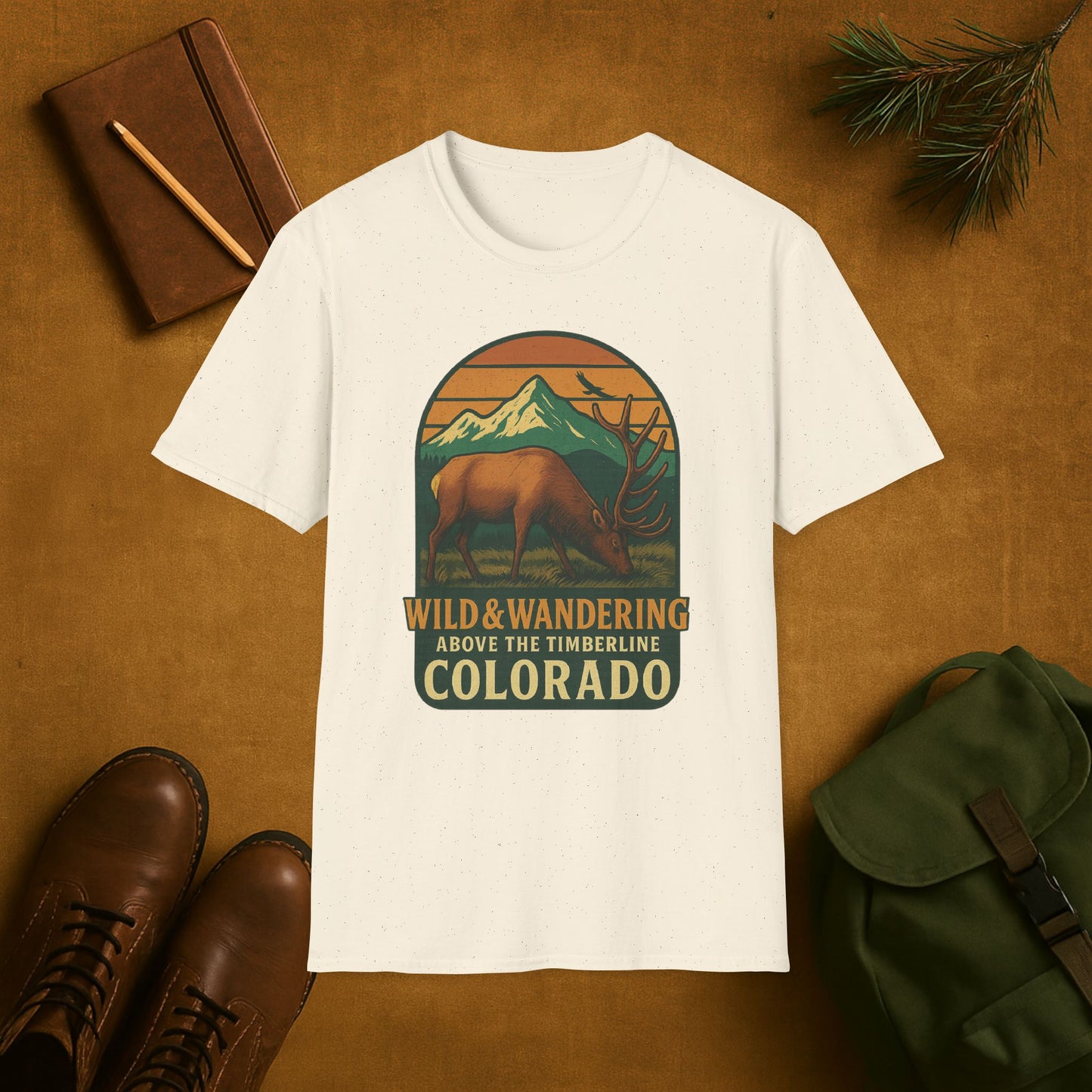 Colorado Elk T-Shirt | Wild & Wandering Above the Timberline Mountain Tee