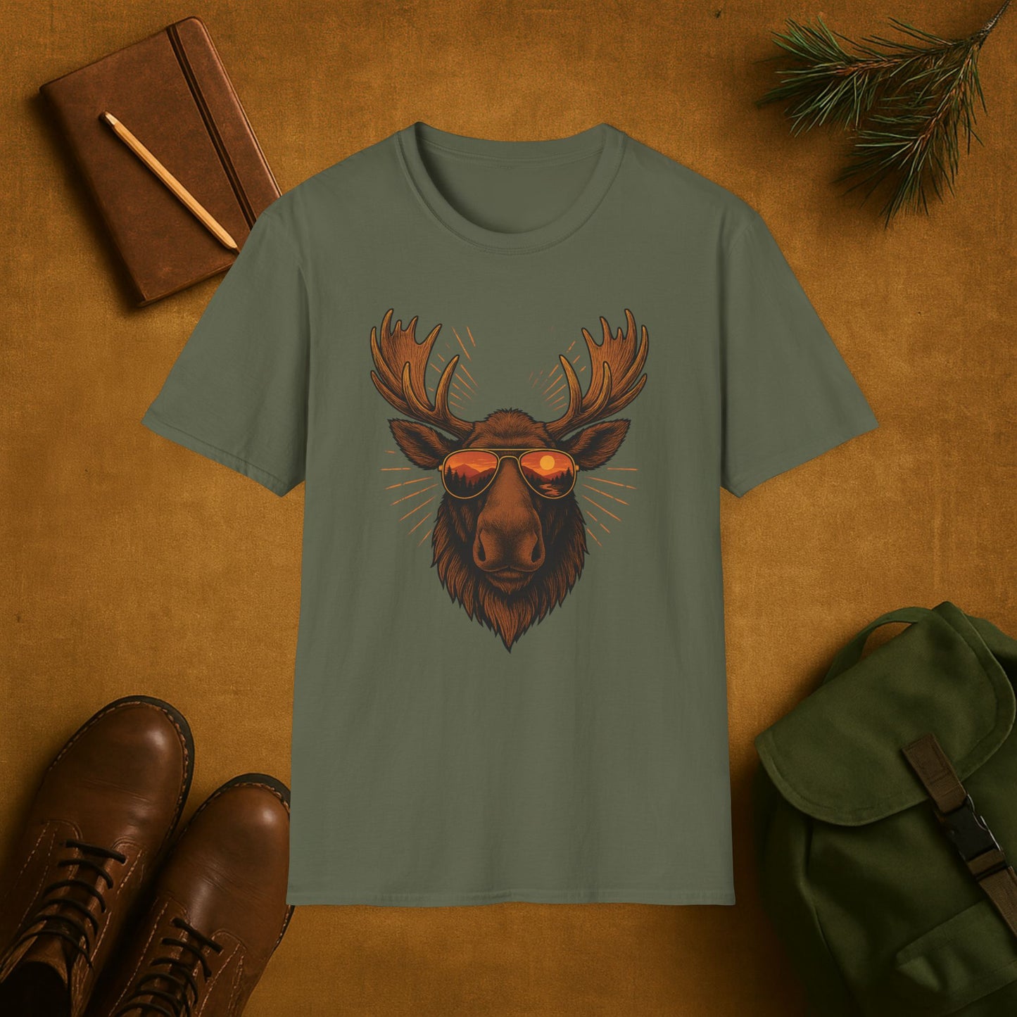 Chill Moose Vibes Sunglasses T-Shirt