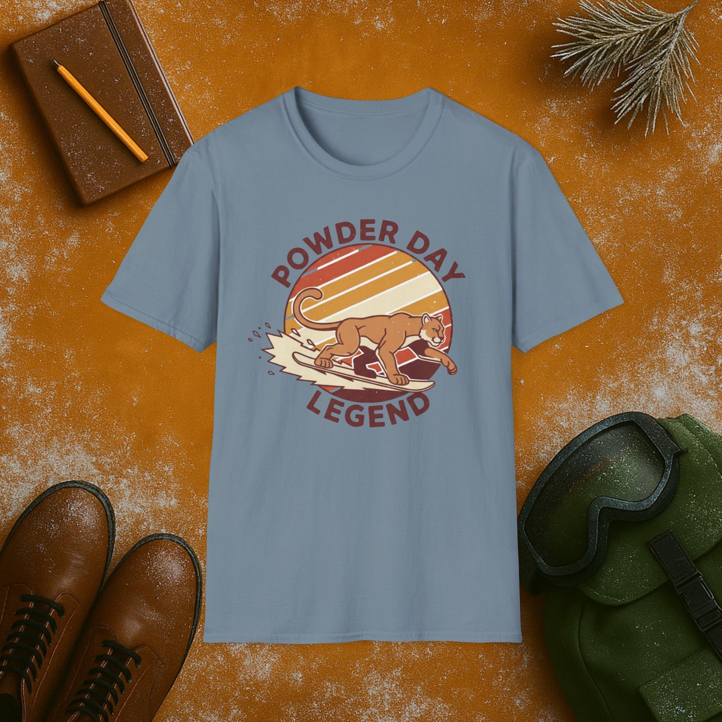 Powder Day Legend Mountain Lion T-Shirt