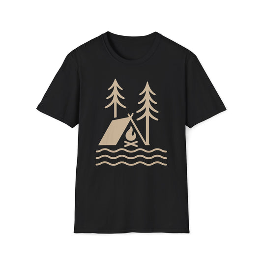 Wildlines Tent Campfire Camping T-Shirt