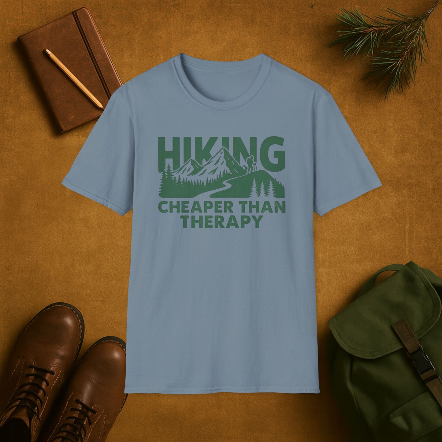 Hiking Cheaper Than Therapy T-Shirt
