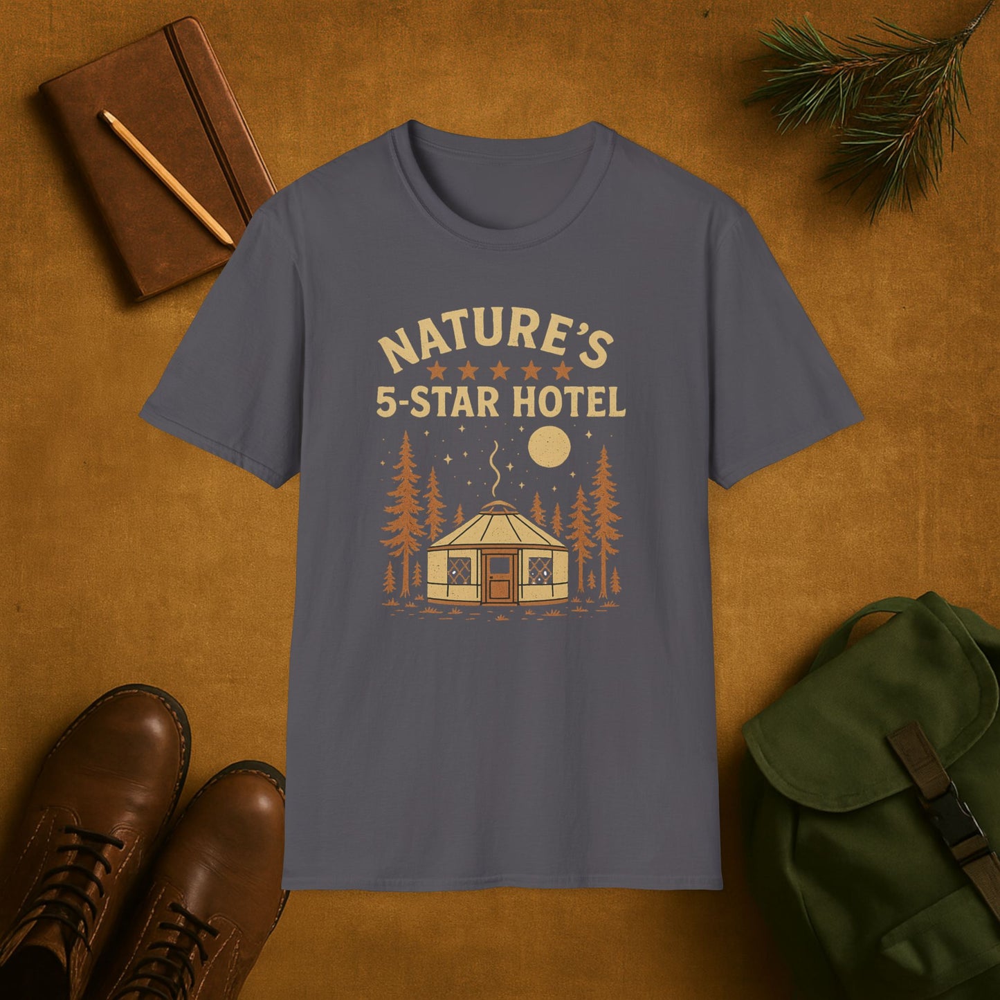 Nature's 5-Star Hotel Yurt Camping T-Shirt