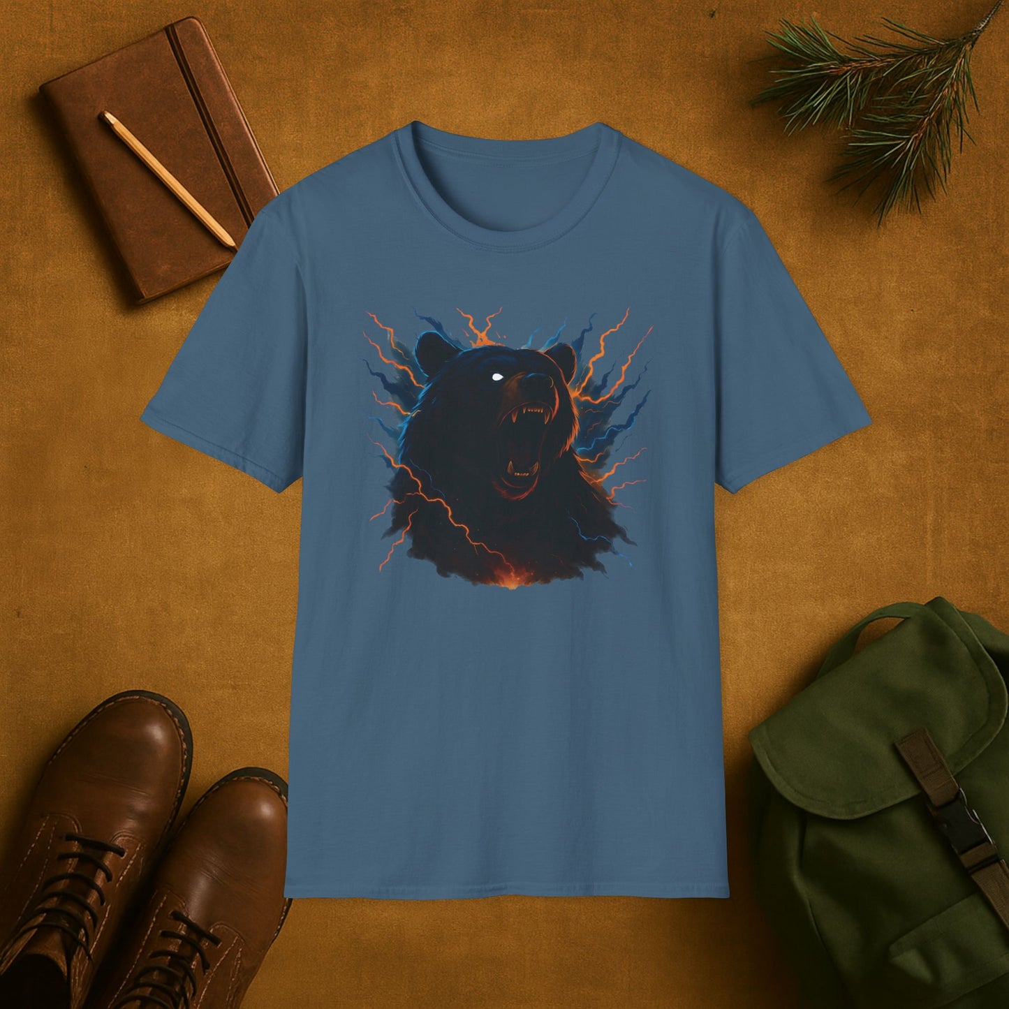 Mystic Bear Lightning T-Shirt