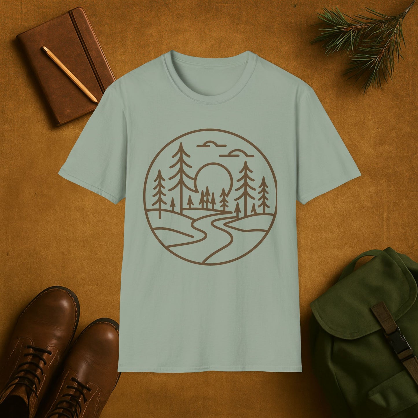 Sunset Pines Minimalist T-Shirt