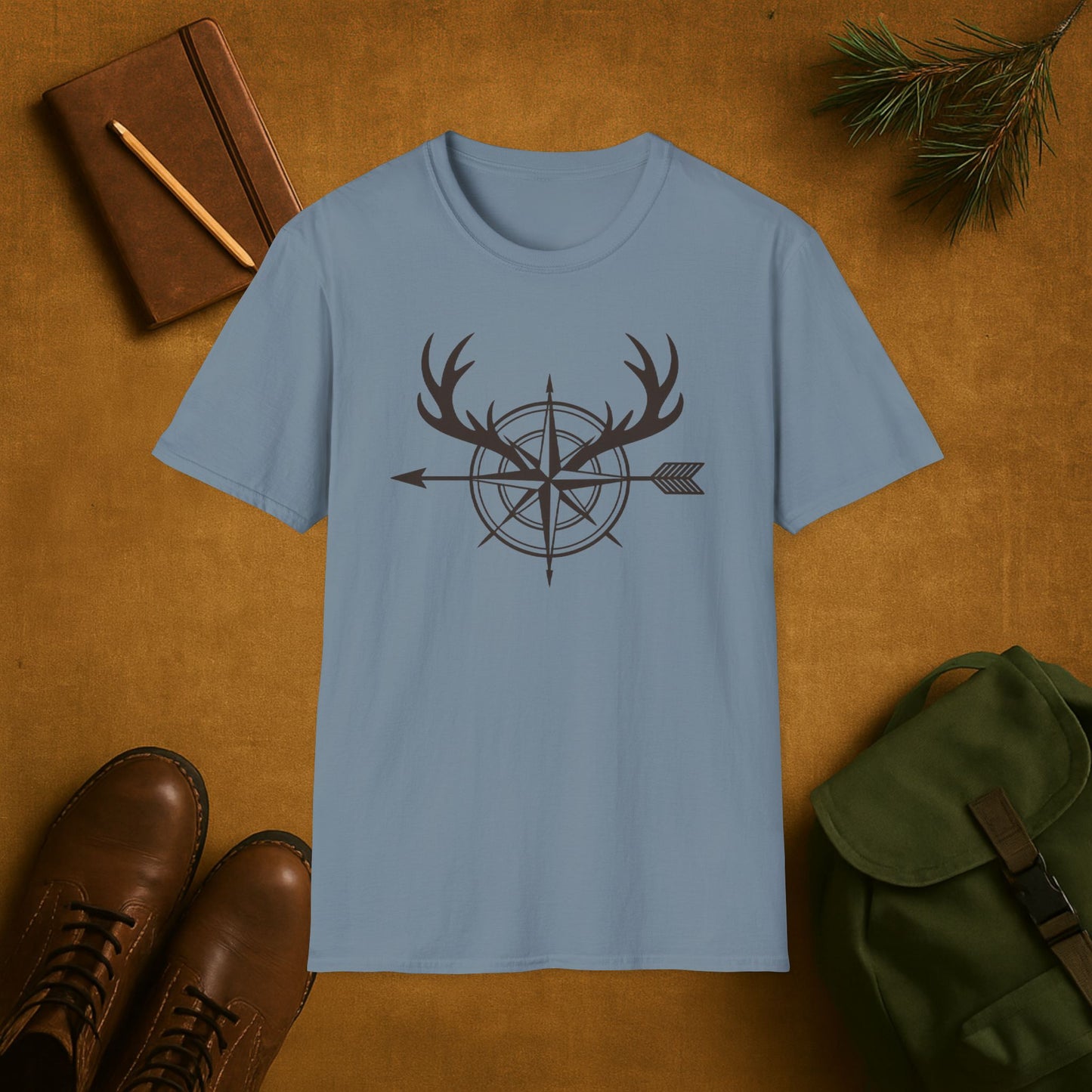 Antler Arrow Compass Hunting T-Shirt