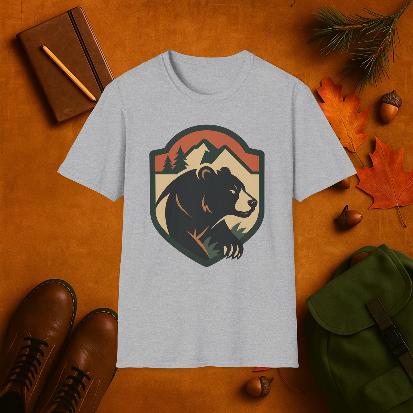Bear Fall Badge T-Shirt