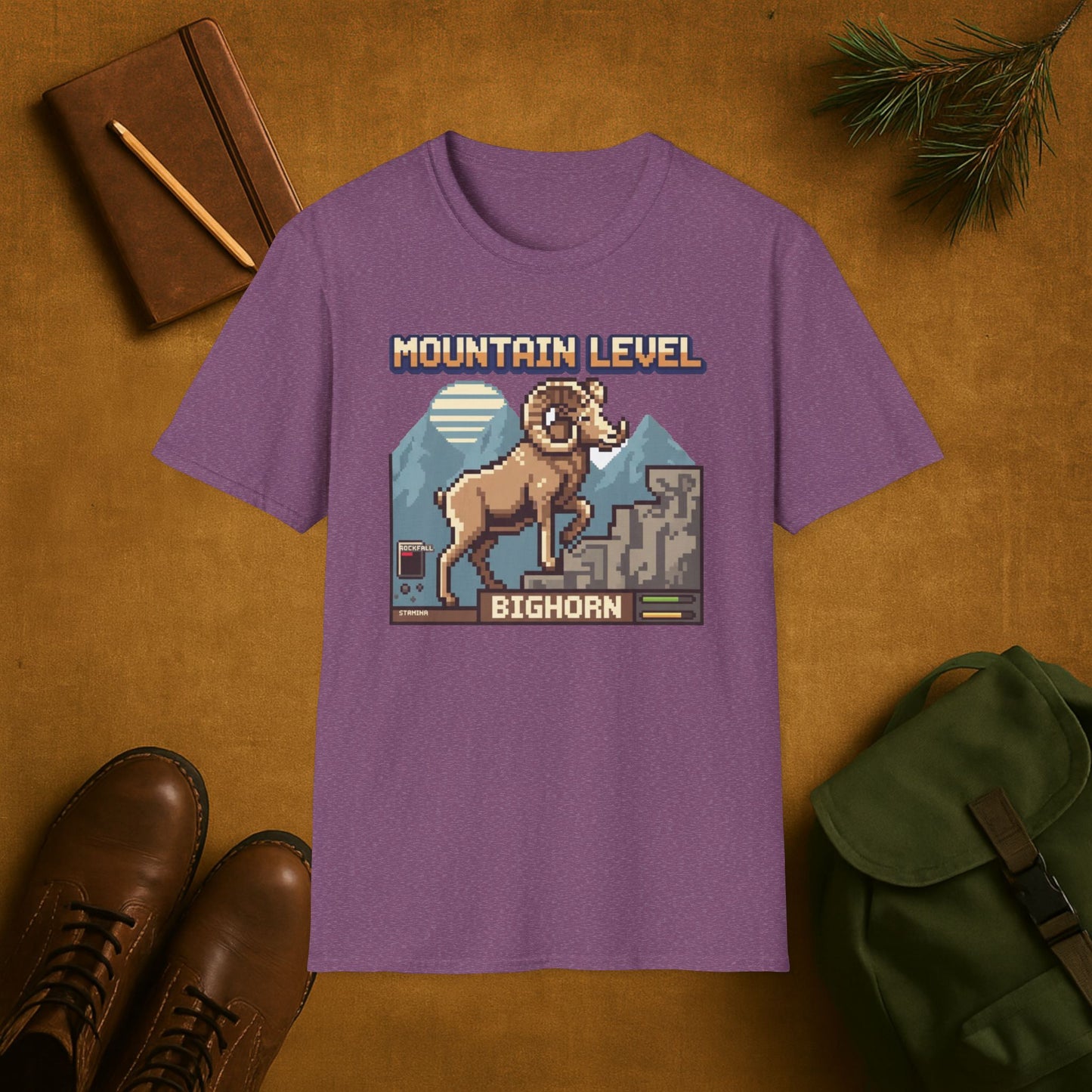 8-Bit Bighorn Mountain Level T-Shirt