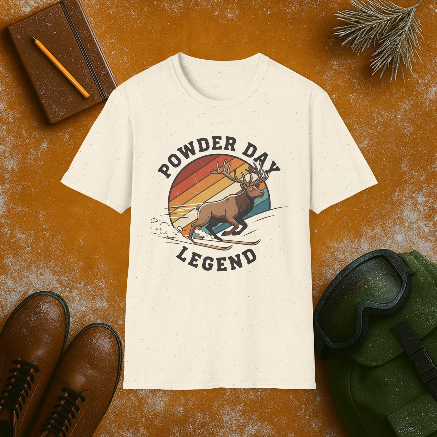 Powder Day Legend Elk T-Shirt