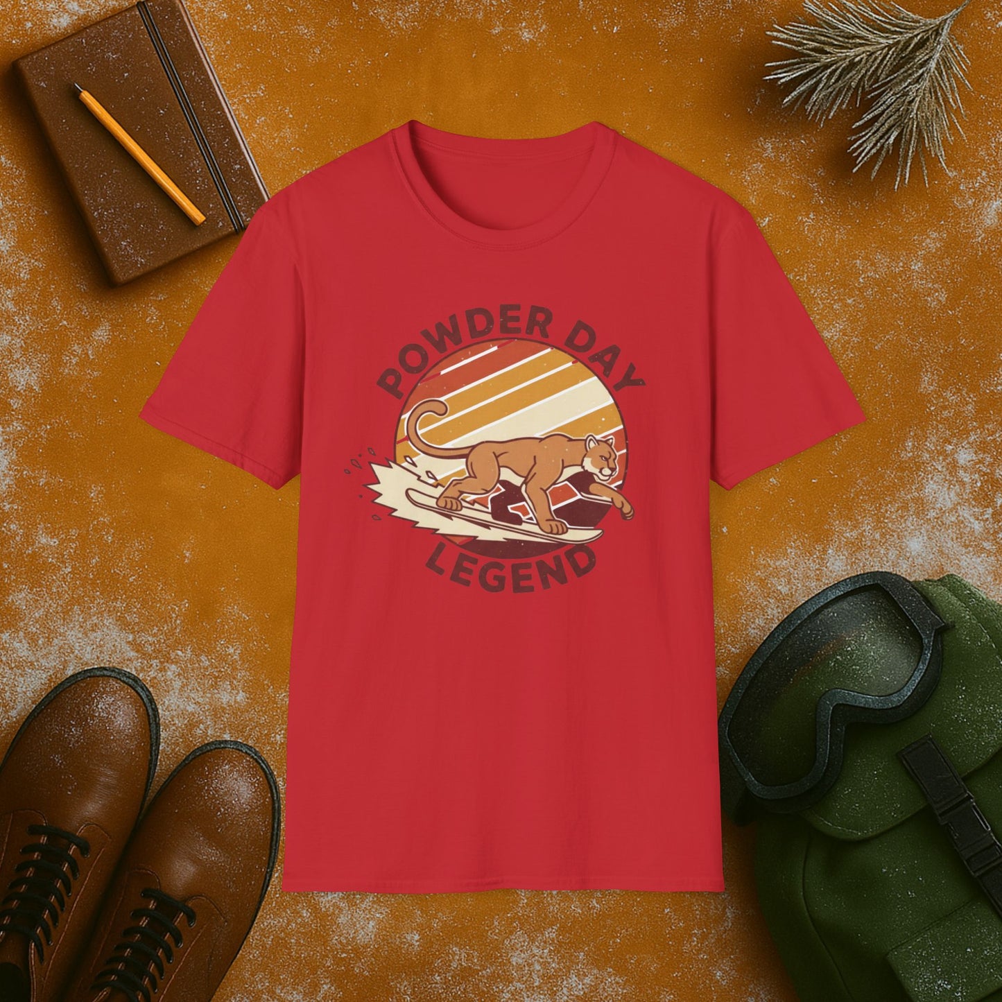 Powder Day Legend Mountain Lion T-Shirt