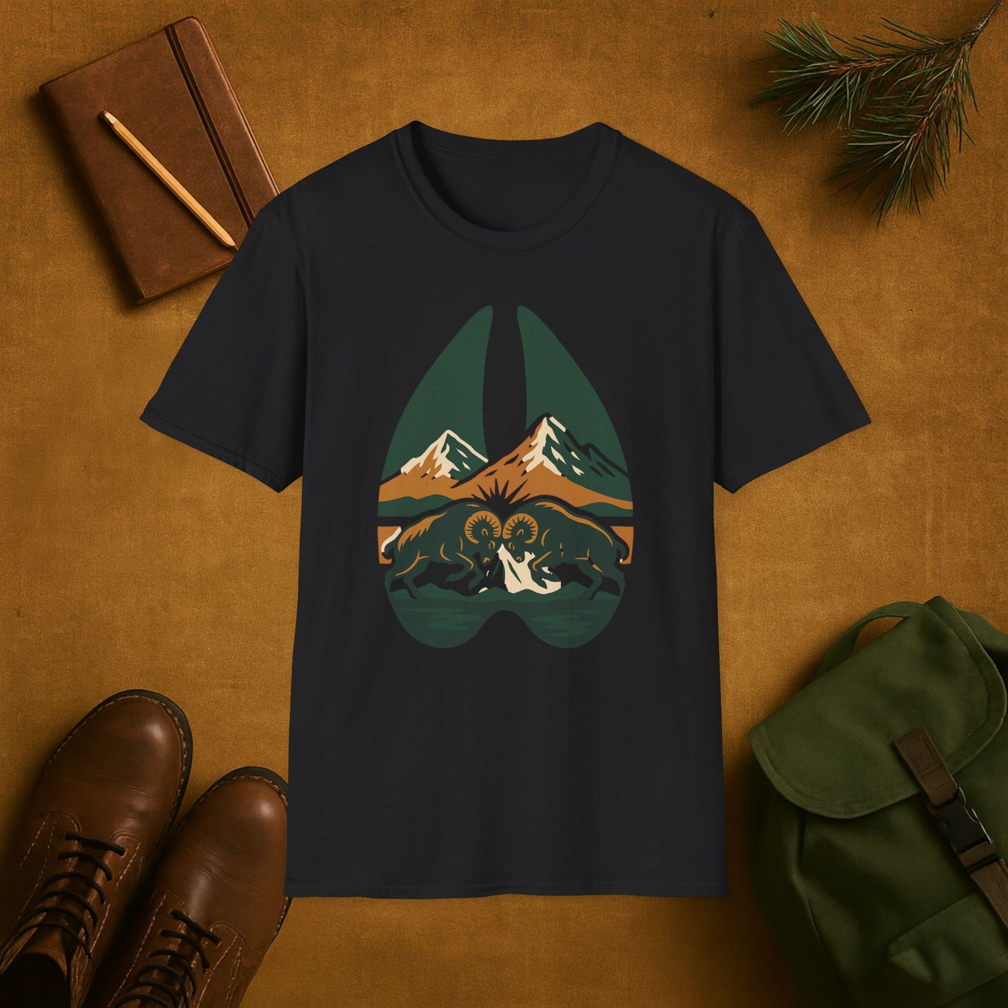 Rams Scene Hoof Print T-Shirt