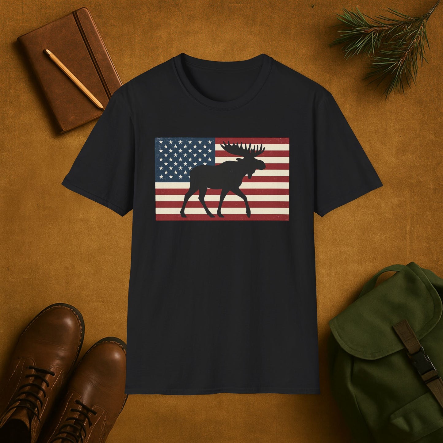 Old Glory Moose T-Shirt