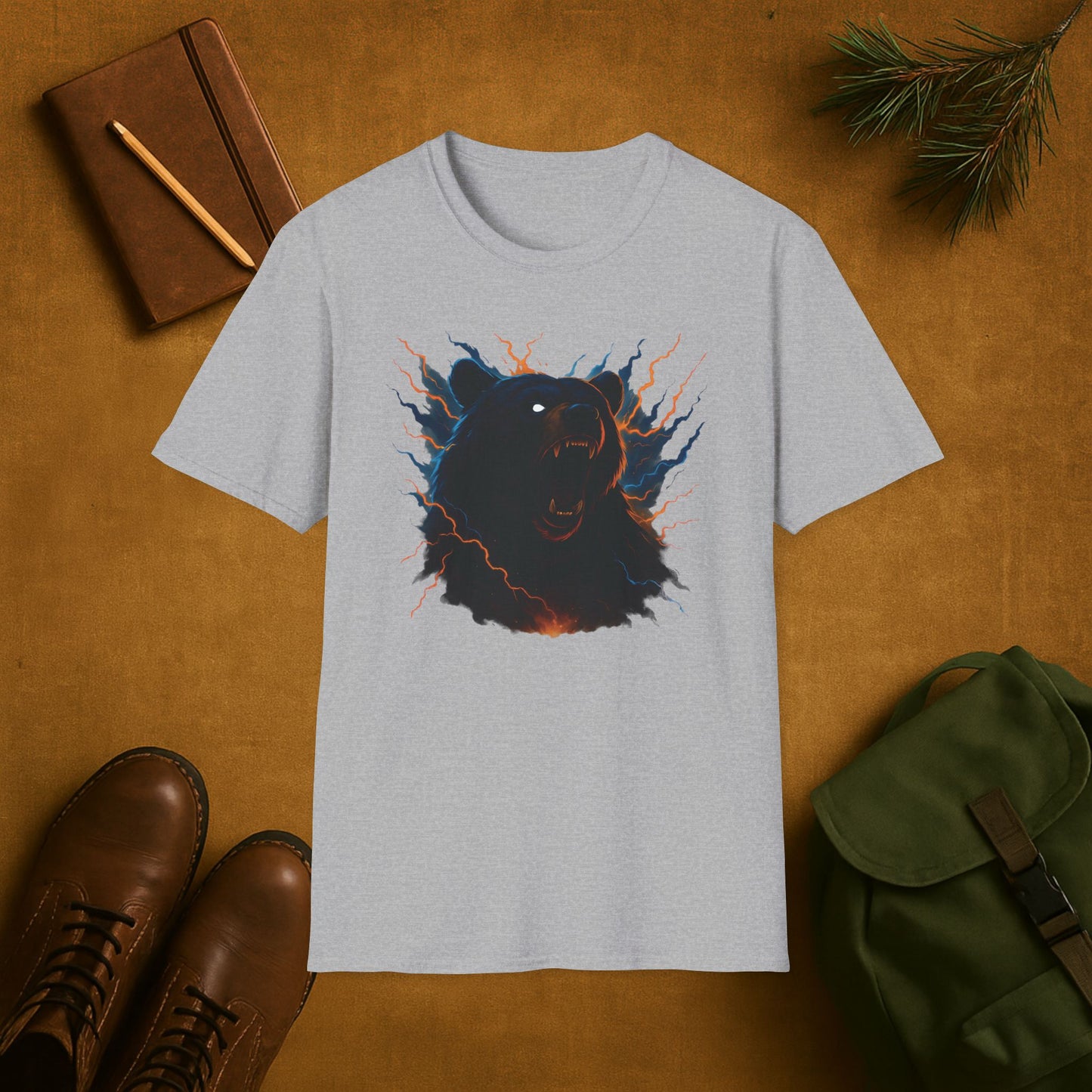 Mystic Bear Lightning T-Shirt