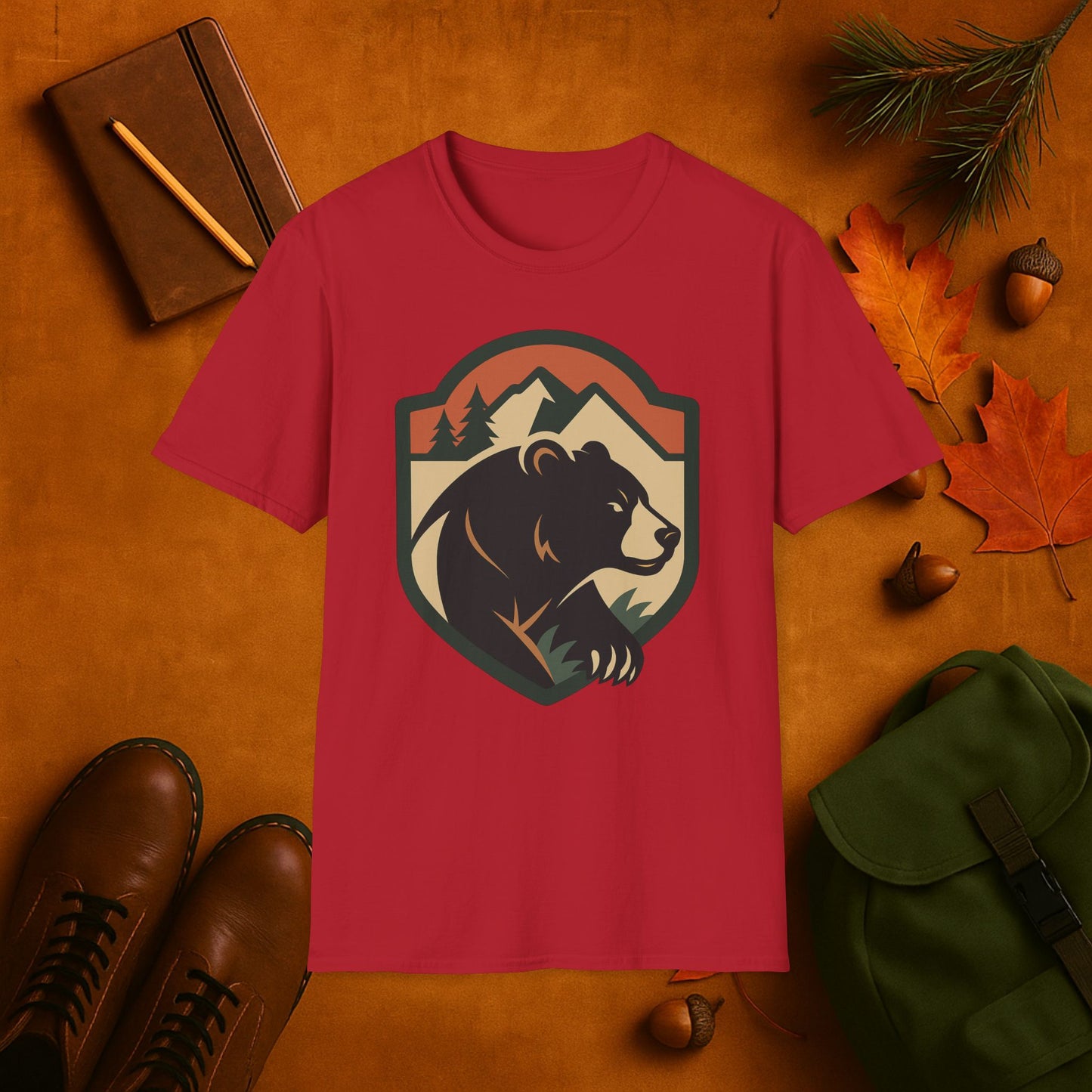 Bear Fall Badge T-Shirt
