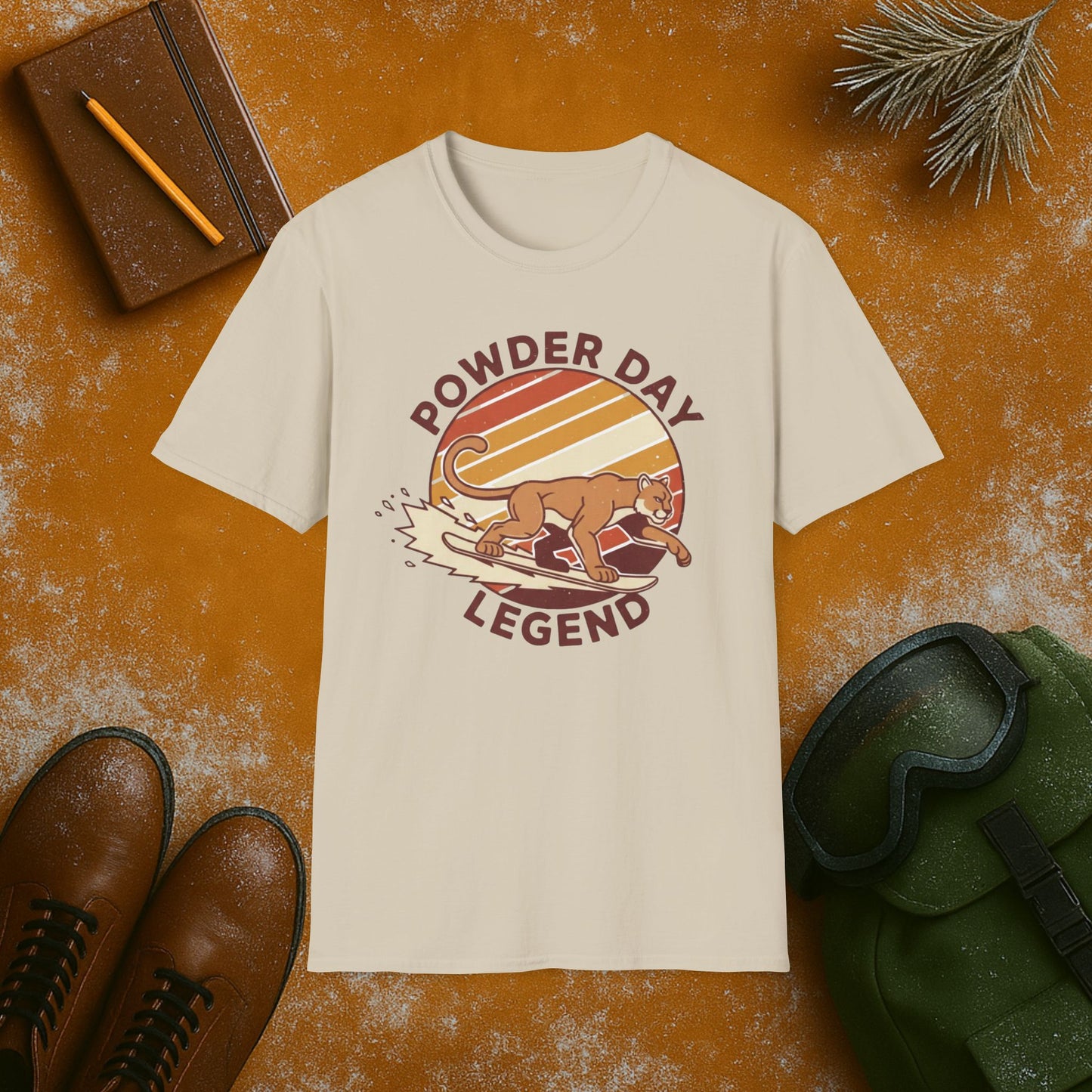 Powder Day Legend Mountain Lion T-Shirt
