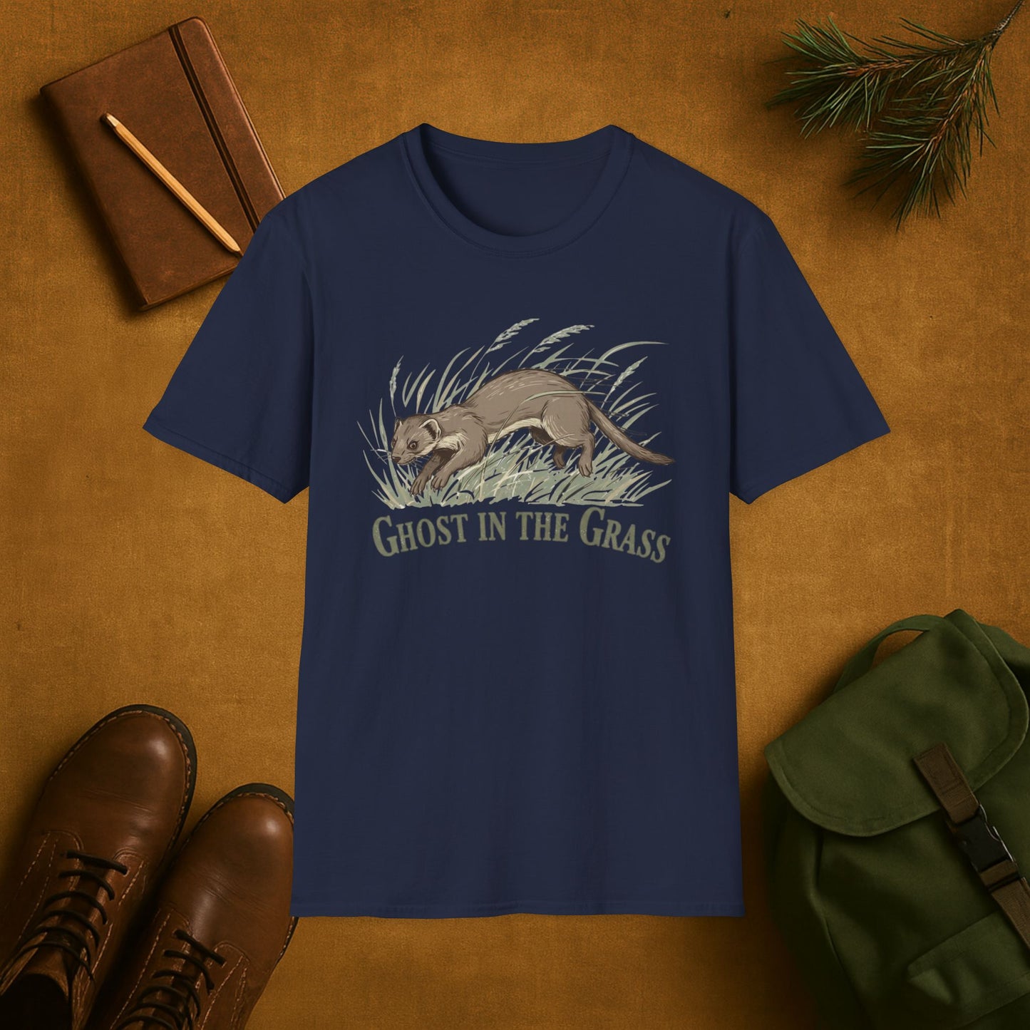 Ghost in the Grass Weasel T-Shirt