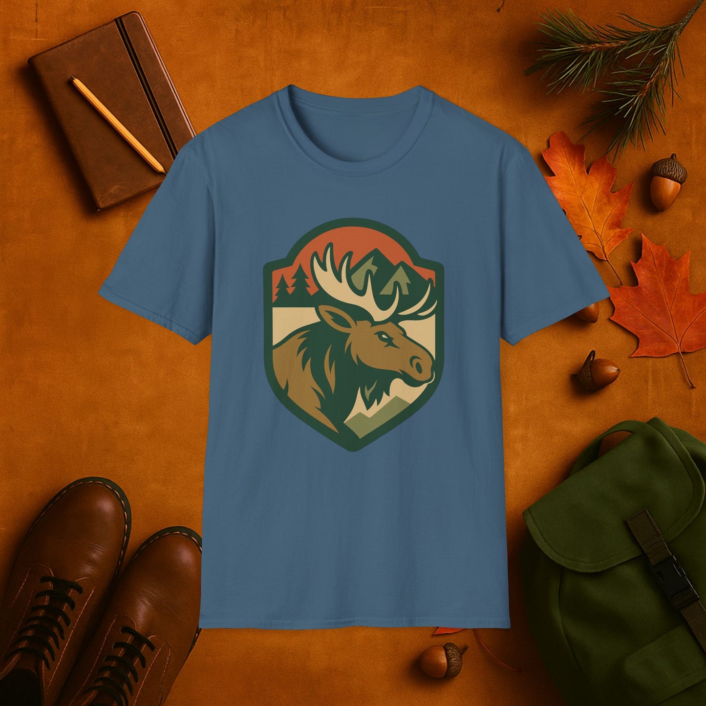 Moose Fall Badge T-Shirt