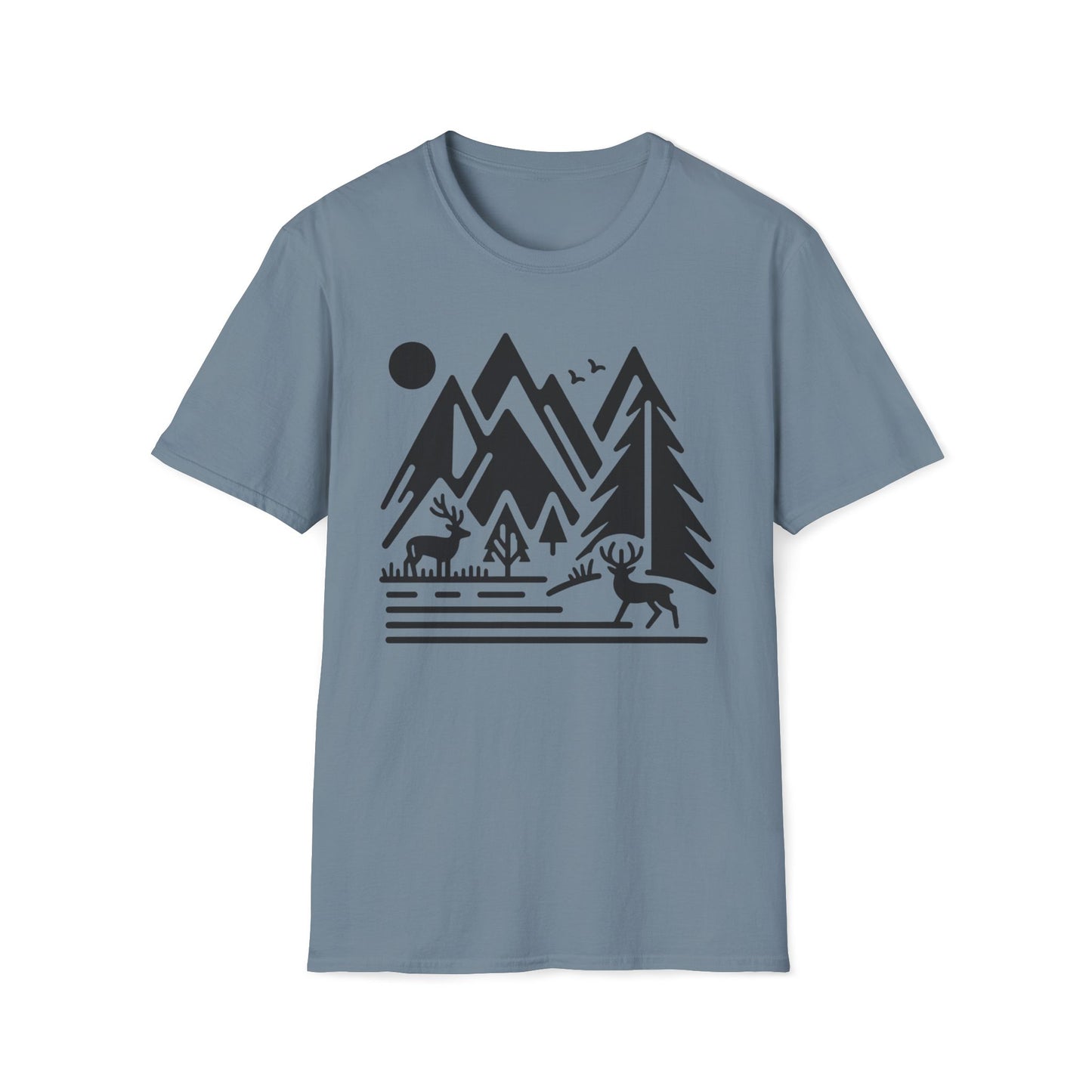 Minimal Mountain Deer T-Shirt