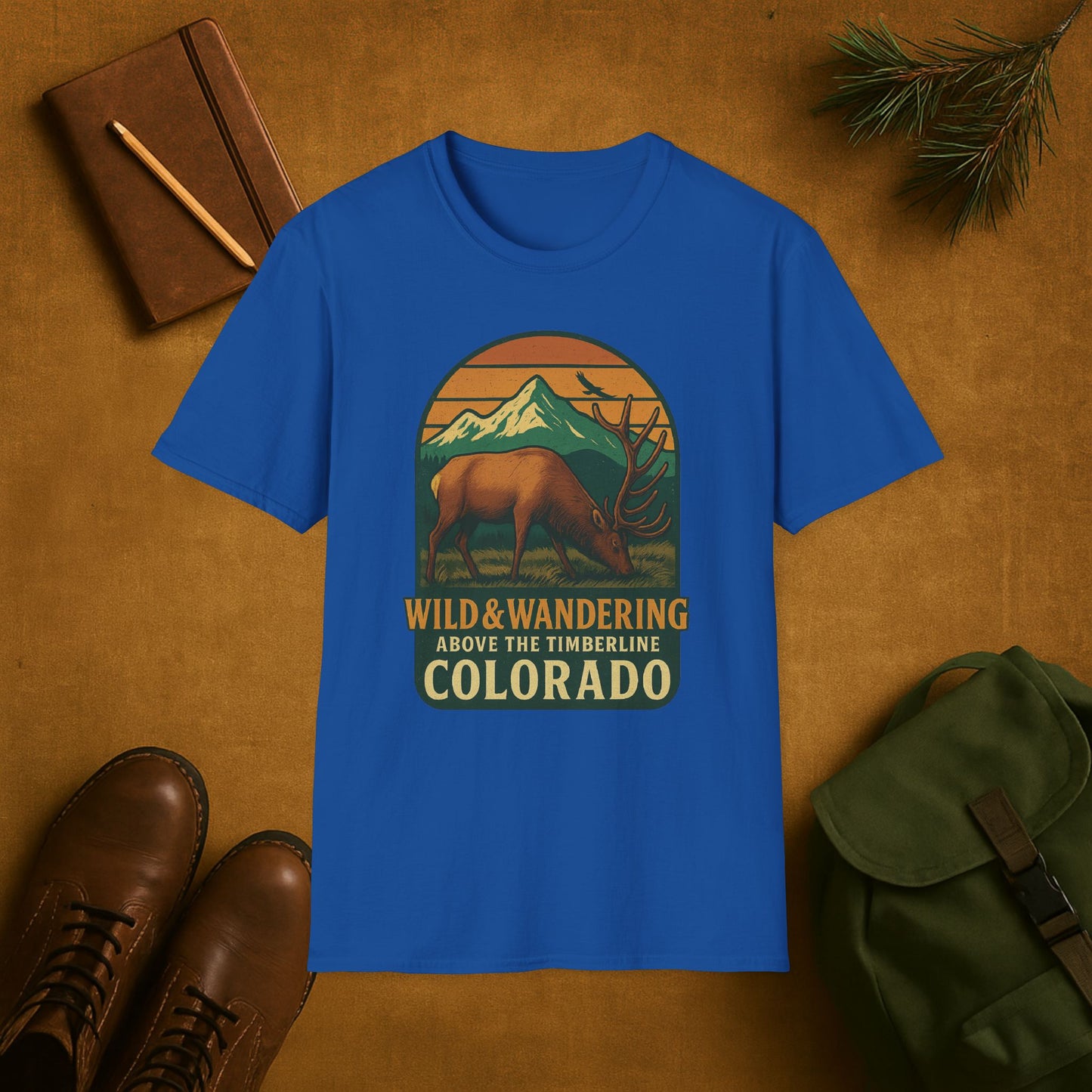 Colorado Elk T-Shirt | Wild & Wandering Above the Timberline Mountain Tee
