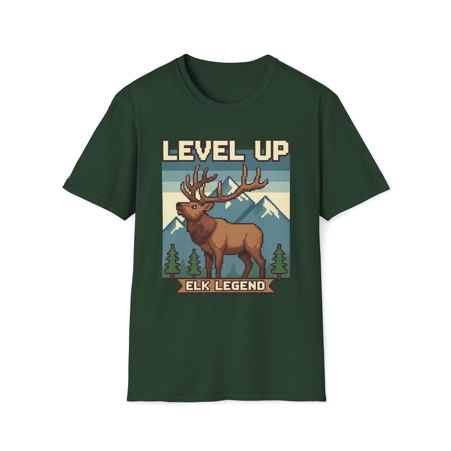 8-Bit Level Up Elk Legend T-Shirt