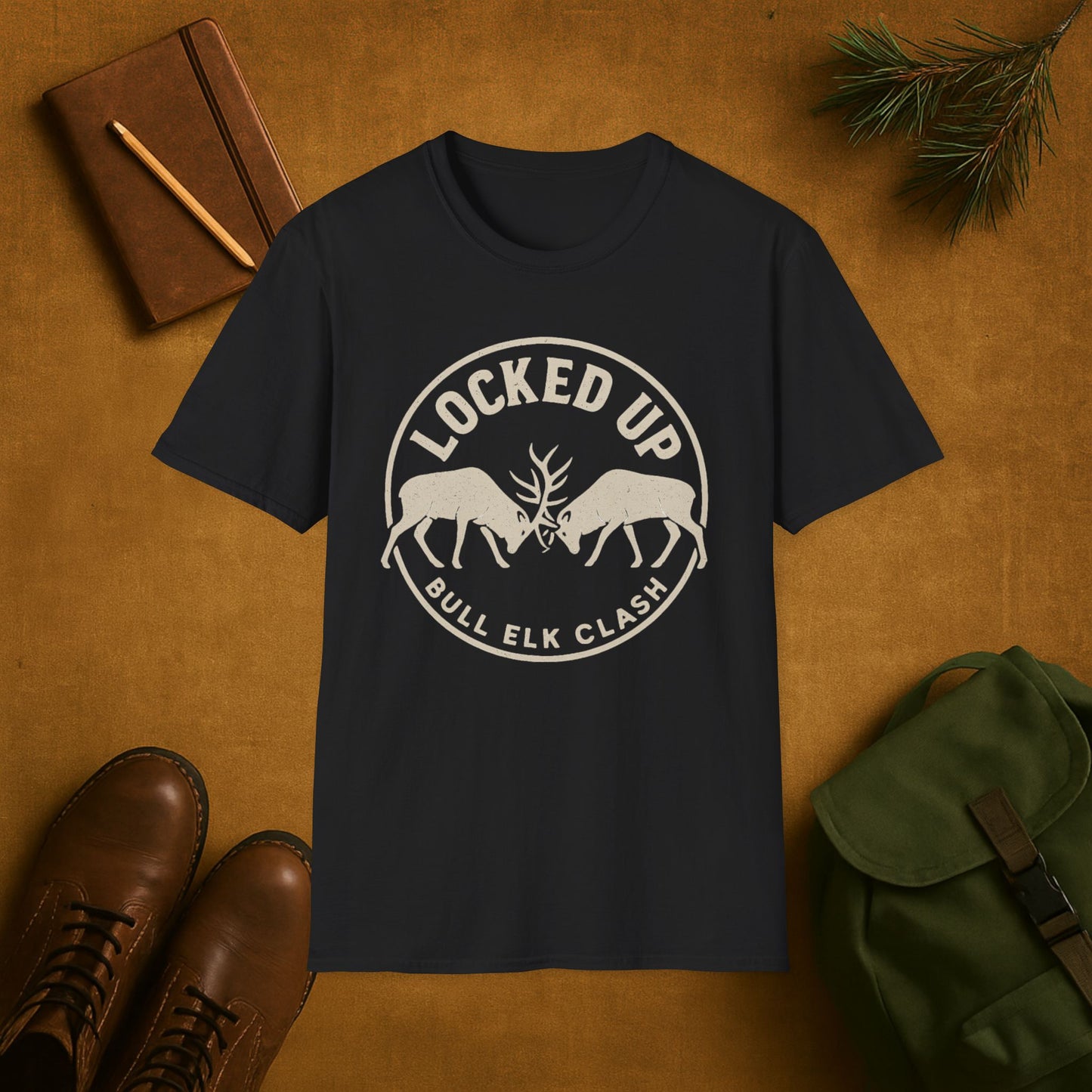 Locked Up Bull Elk Clash T-Shirt