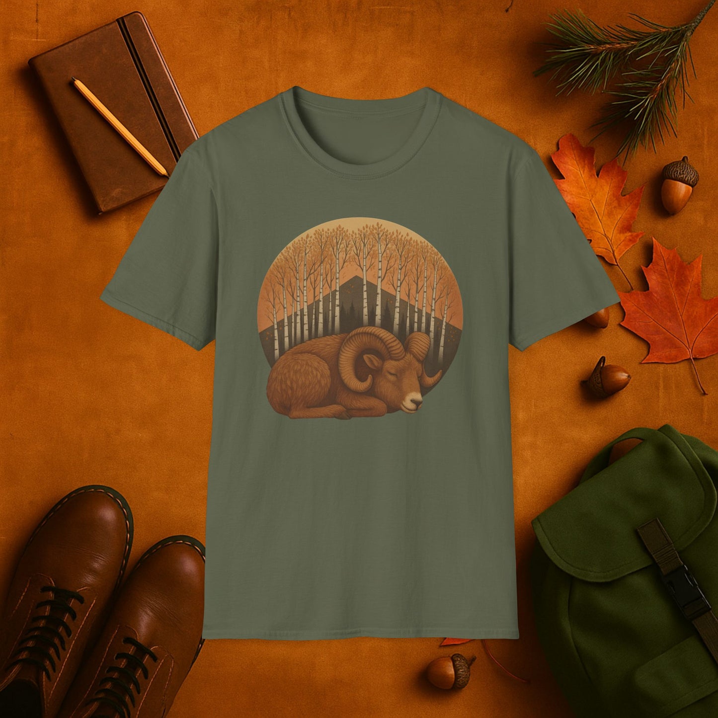 Sleepy Ram Fall Aspens T-Shirt