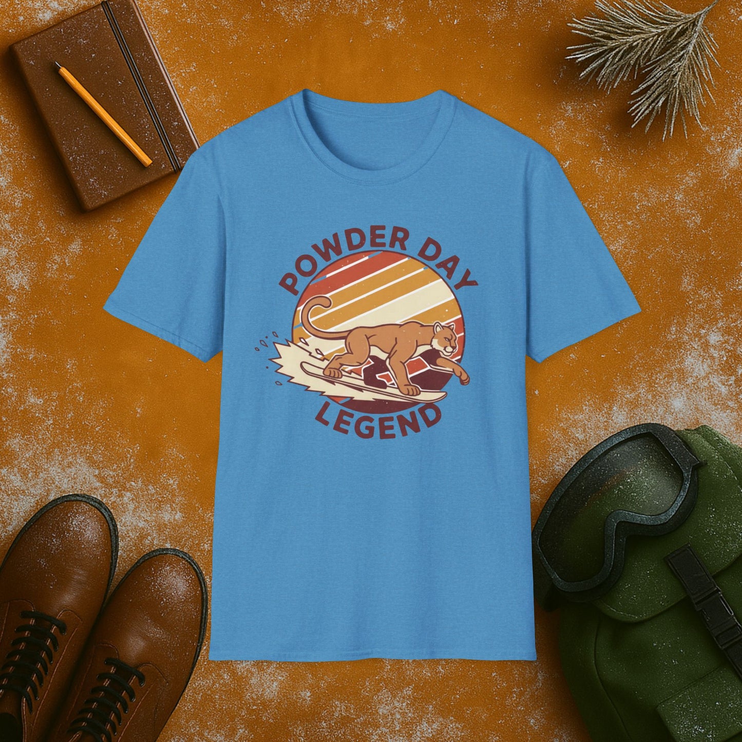 Powder Day Legend Mountain Lion T-Shirt