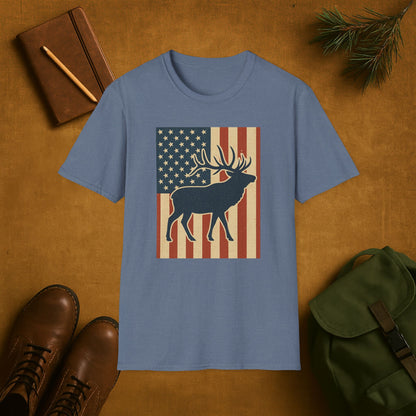 Old Glory Elk T-Shirt