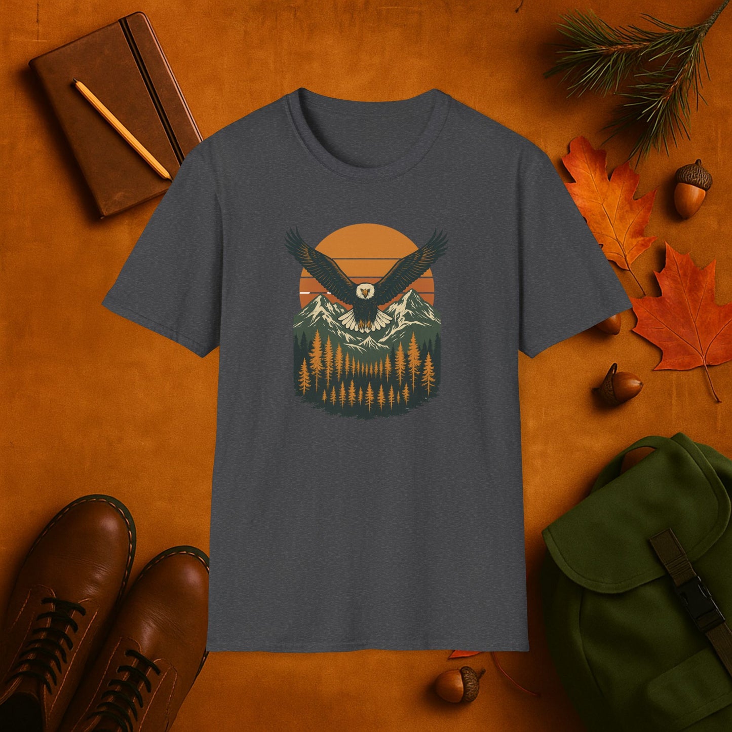 Bald Eagle Harvest Moon T-Shirt