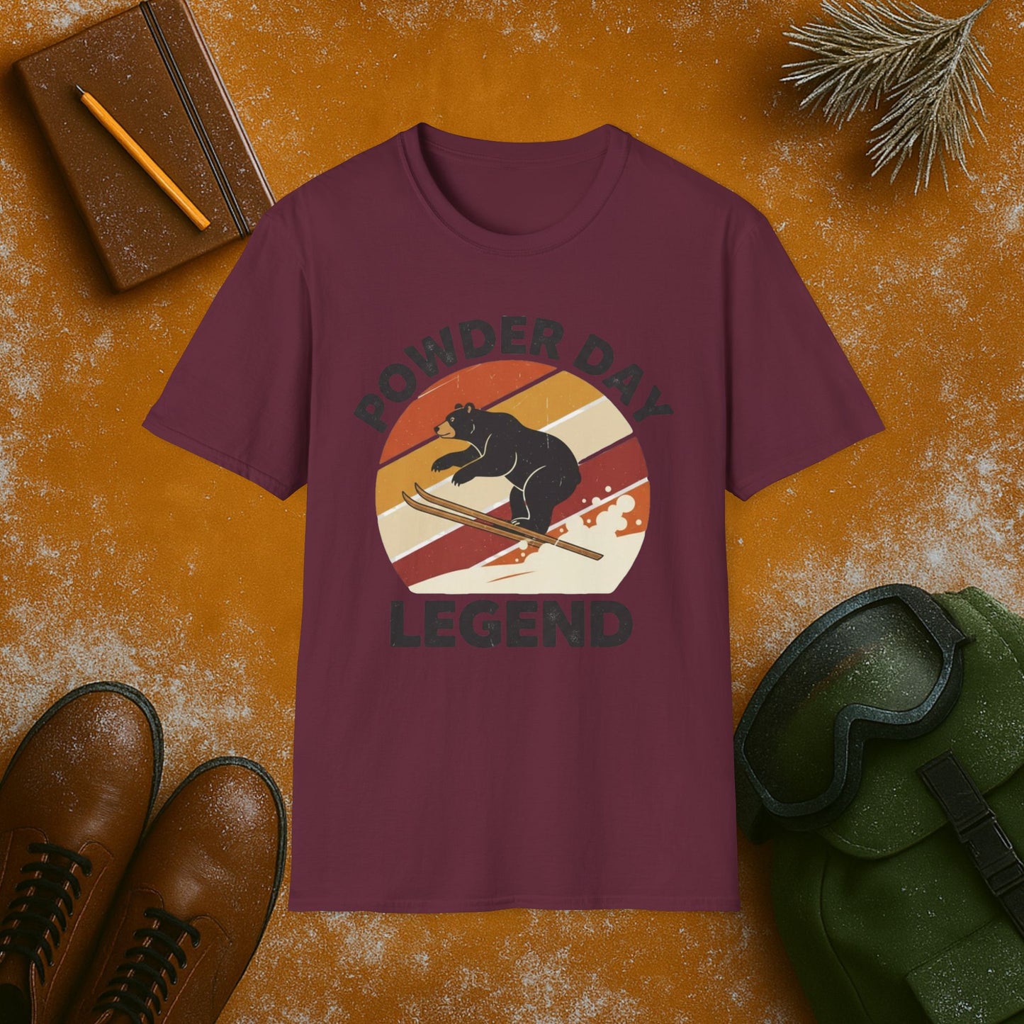 Powder Day Legend Black Bear T-Shirt