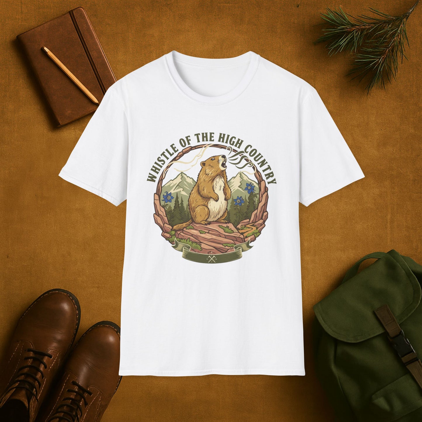 Whistle of the High Country- Yellow Bellied Marmot T-Shirt