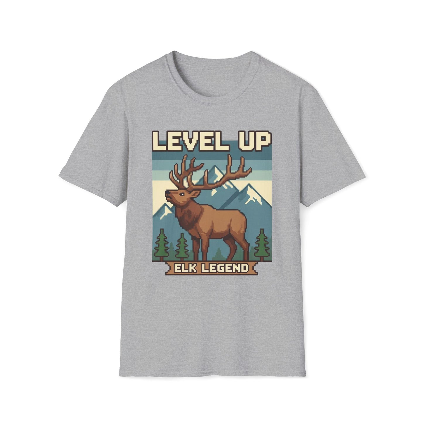 8-Bit Level Up Elk Legend T-Shirt
