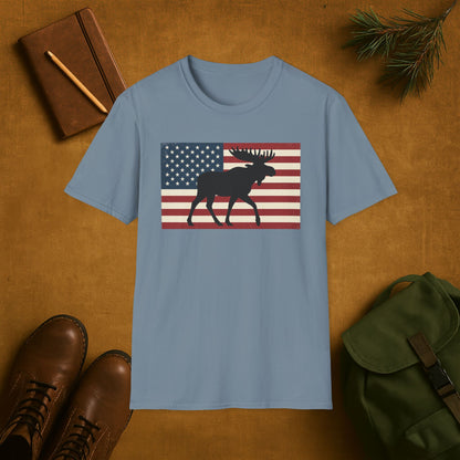 Old Glory Moose T-Shirt