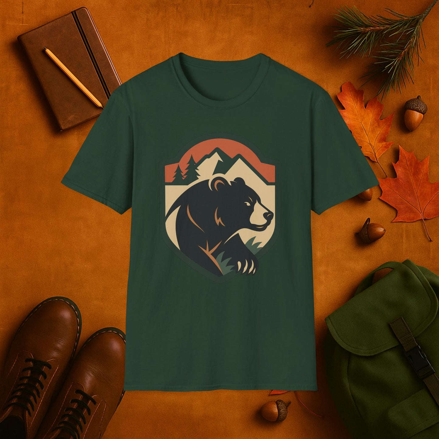 Bear Fall Badge T-Shirt