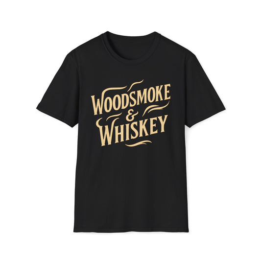 Woodsmoke and Whiskey Camping T-Shirt