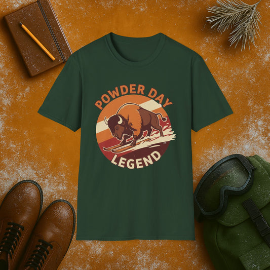 Powder Day Legend Buffalo T-Shirt