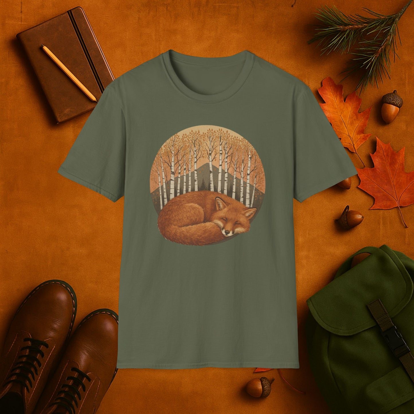 Sleepy Fox Fall Aspens T-Shirt