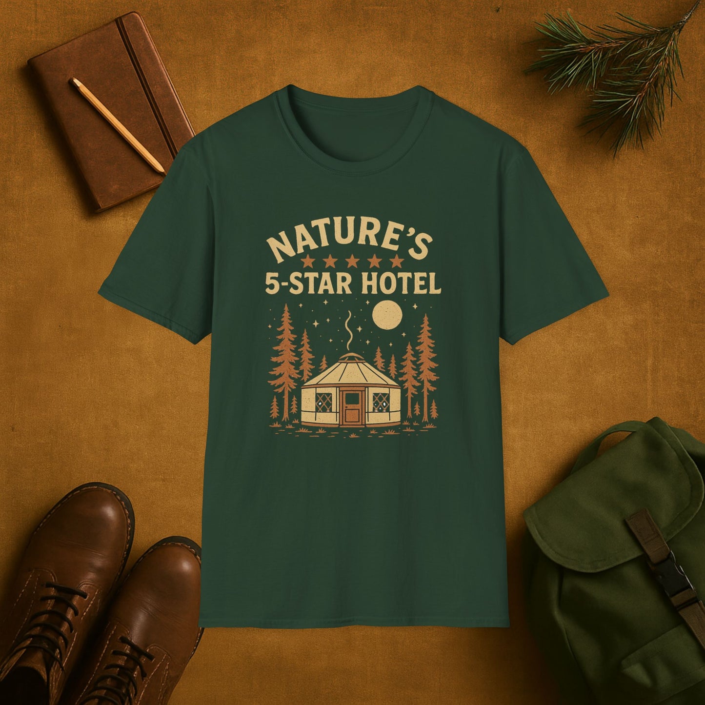 Nature's 5-Star Hotel Yurt Camping T-Shirt