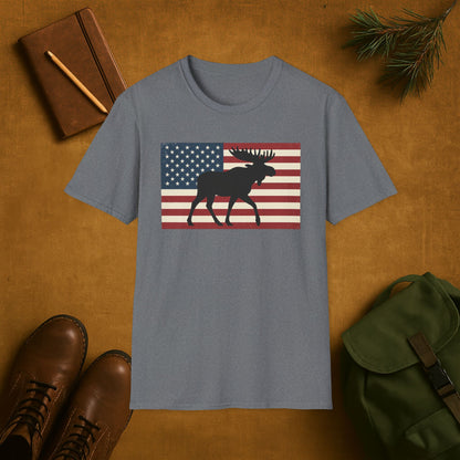 Old Glory Moose T-Shirt