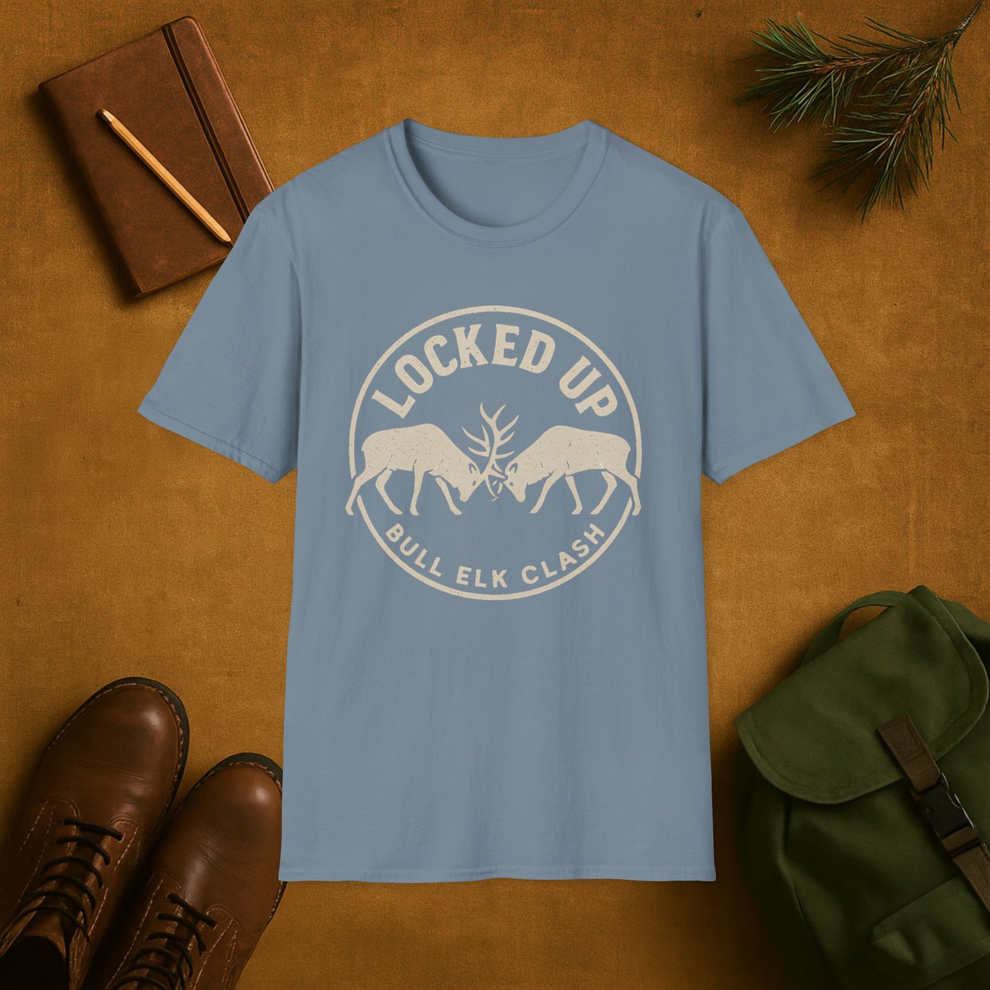 Locked Up Bull Elk Clash T-Shirt