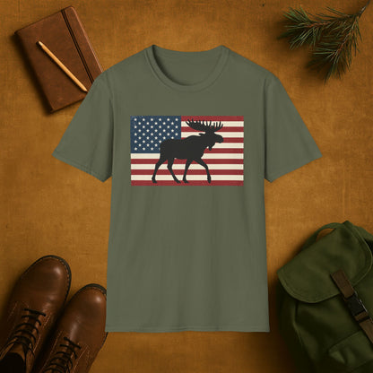 Old Glory Moose T-Shirt