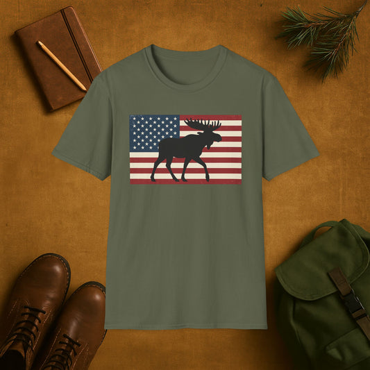 Old Glory Moose T-Shirt