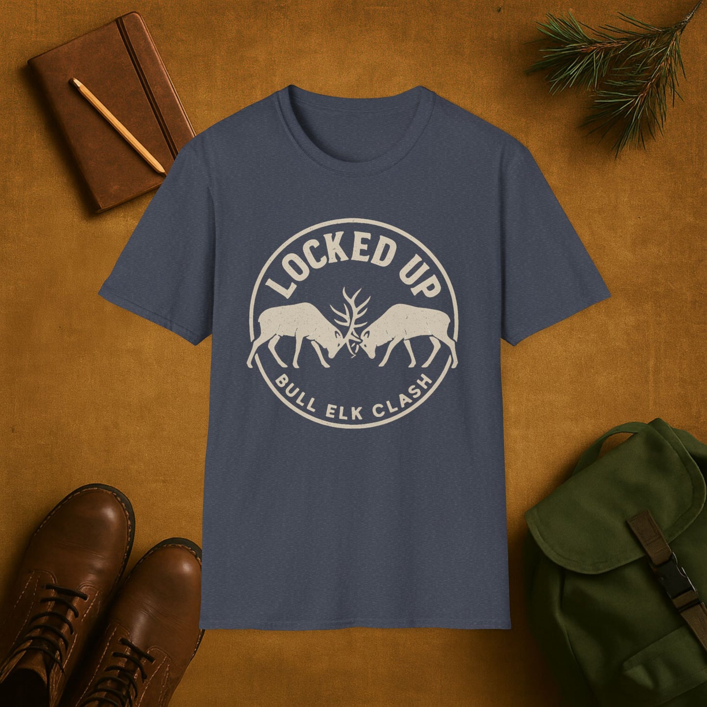 Locked Up Bull Elk Clash T-Shirt