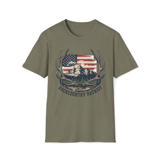 Back Country Patriot-Vintage Elk Antler American T-Shirt